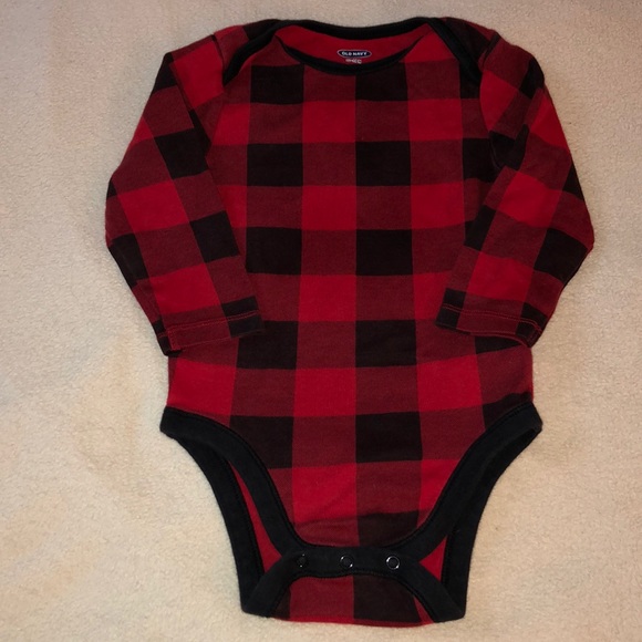 Old Navy Other - Old Navy Buffalo Plaid Onesie 12-18 Months